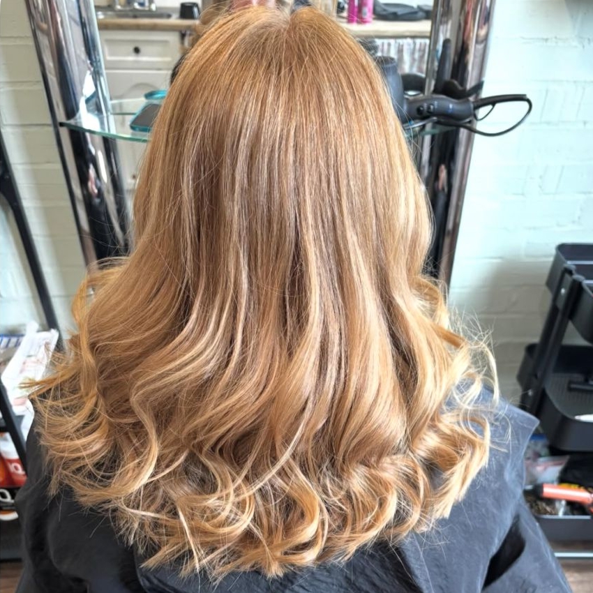 Soft highlights hair result